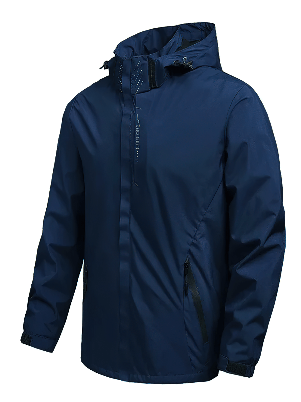 Waterproof Hooded Rain Jacket for Hiking Days - SF4684, featuring a lightweight design and zip pockets for outdoor activities.