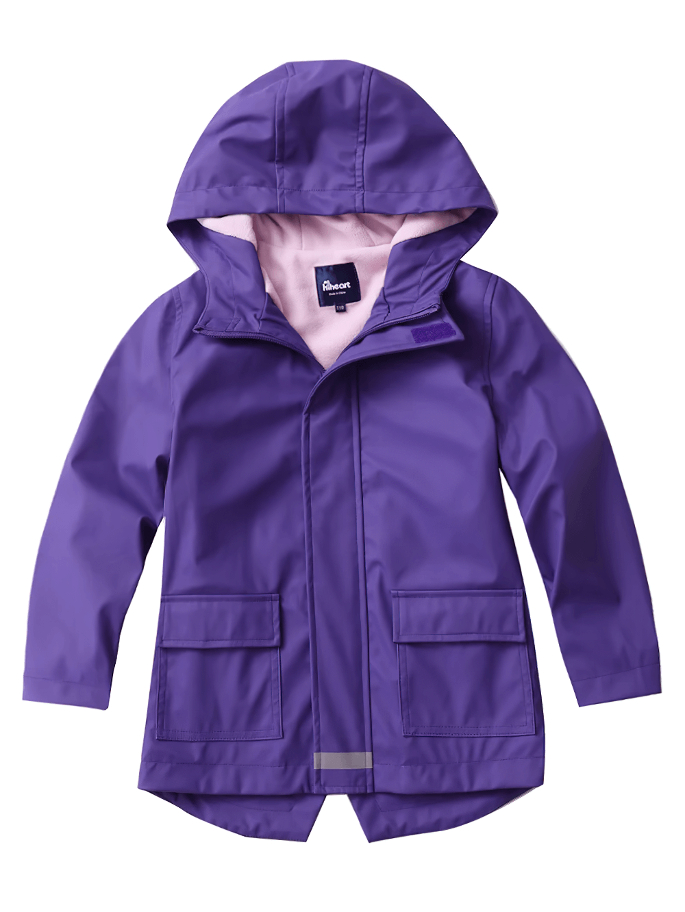 Waterproof Hooded Rain Jacket for Kids - SF3792, purple jacket with full sleeves and hood, perfect for spring and autumn outdoor play.