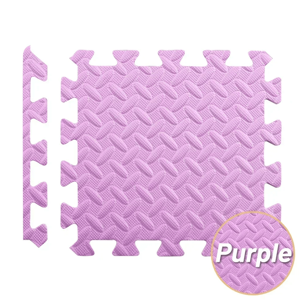 Purple Waterproof Interlocking Mats for Home Gym and Play - SF3475, non-slip EVA foam tiles for exercise and flooring.