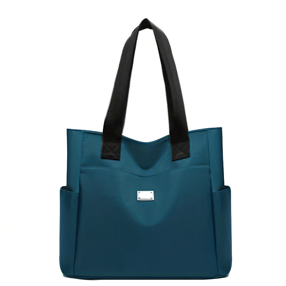 Stylish waterproof tote shoulder bag in solid color with multi-pocket design, ideal for daily use, work, and travel. Model SF2662.