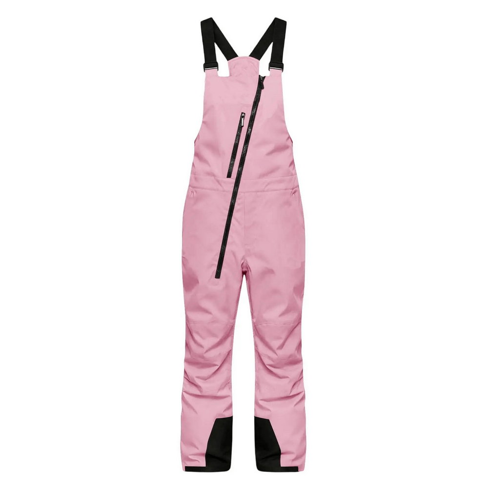 Waterproof Ski Overalls for Snowboard Sports - SF3902 in pink for children, windproof winter wear with adjustable straps.