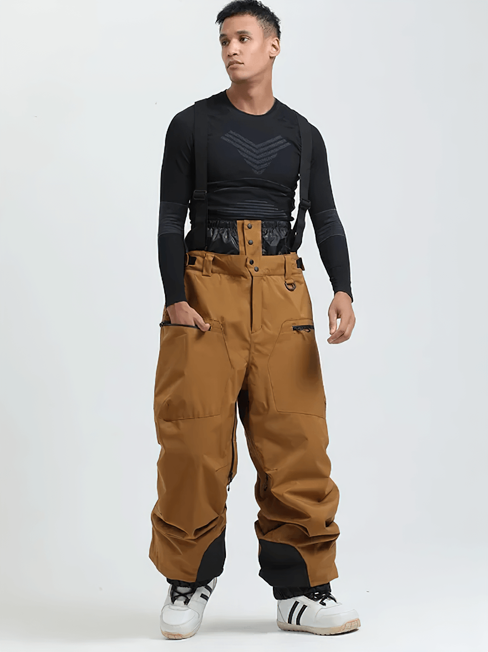 Waterproof Ski Pants with Adjustable Suspenders - SF4272