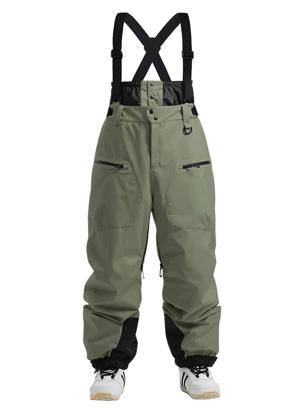 Waterproof Ski Pants with Adjustable Suspenders - SF4272 showcasing windproof fabric and zipper pockets, perfect for skiing adventures.