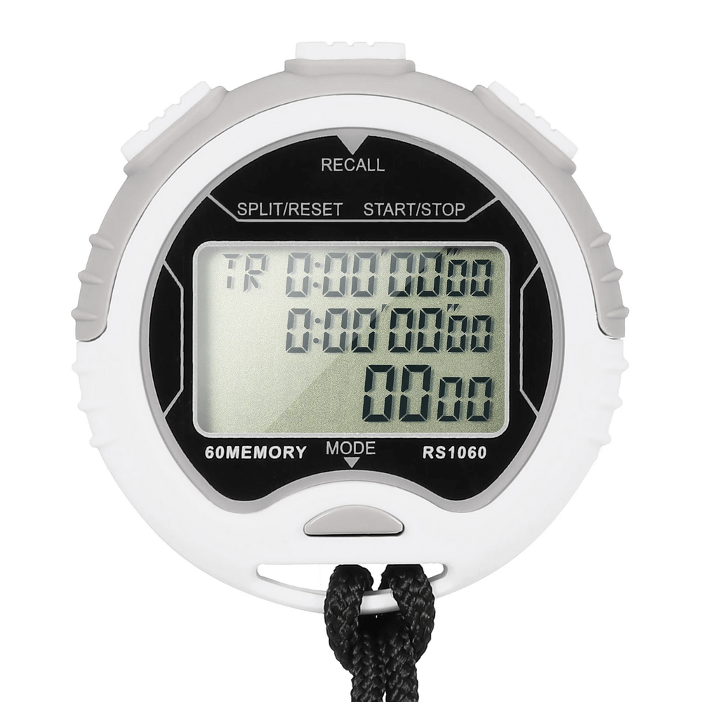 Digital LCD Waterproof Sports Timer SF3081 with clear display, perfect for swimming, training, and football activities.