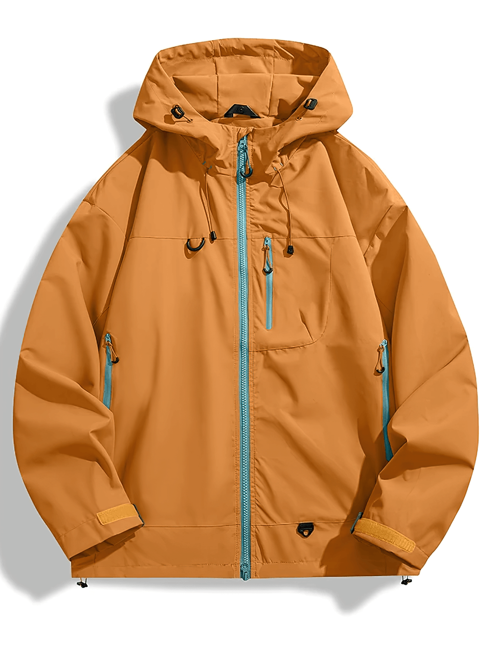 Waterproof Windbreaker Jacket With Velcro Cuffs - SF4206 for outdoor activities, featuring adjustable zippers and durable fabric.