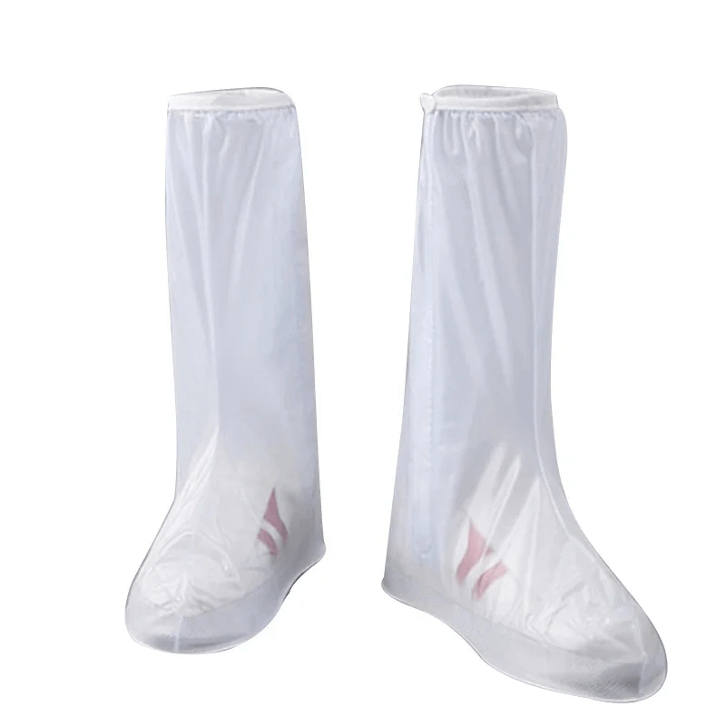 Waterproof silicone boot covers with zipper, non-slip sole, perfect for rain and mud protection. SF2205 Reusable shoe covers.