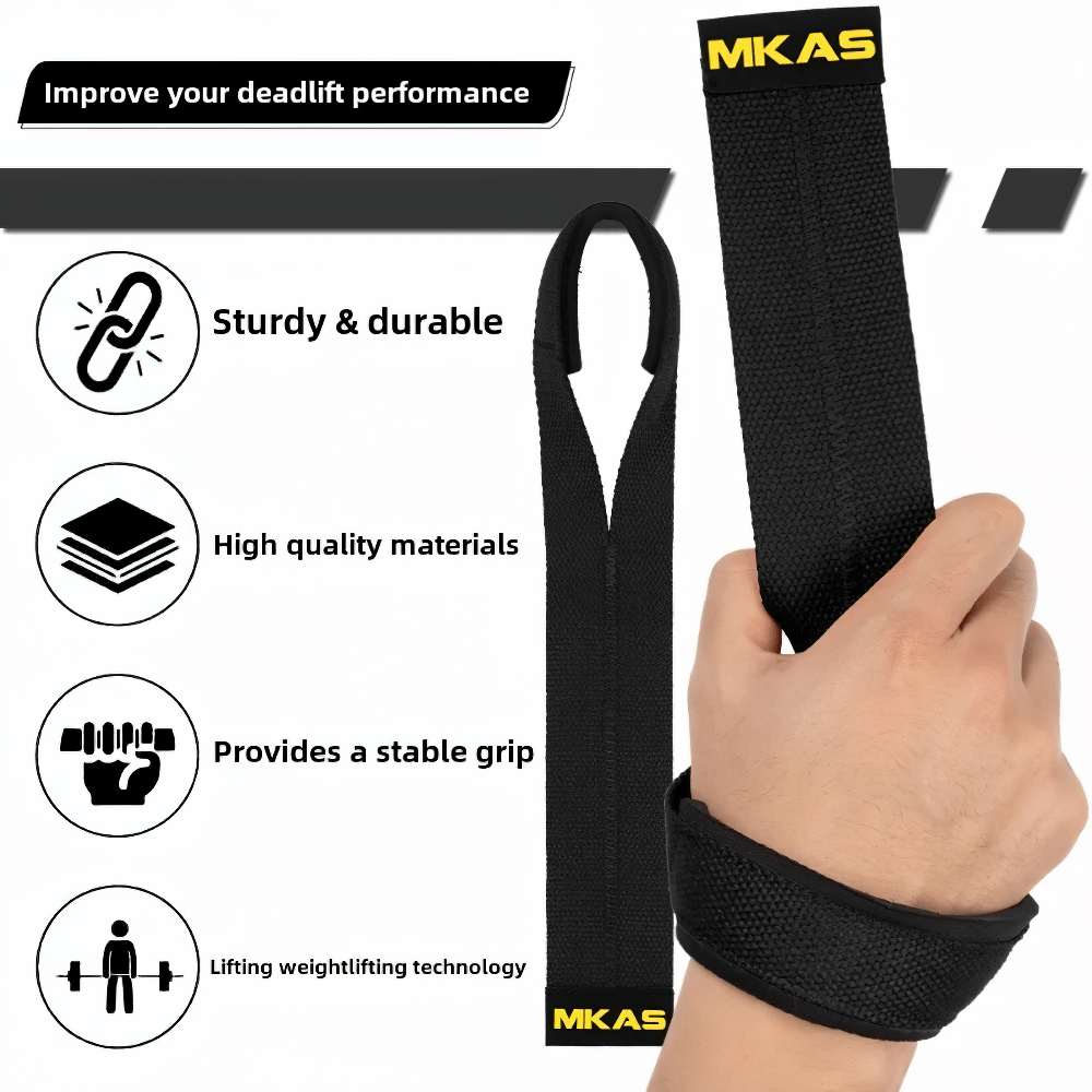 Weight lifting wrist straps SF3163 for deadlifts and gym support with durable design, high-quality material, and strong grip.