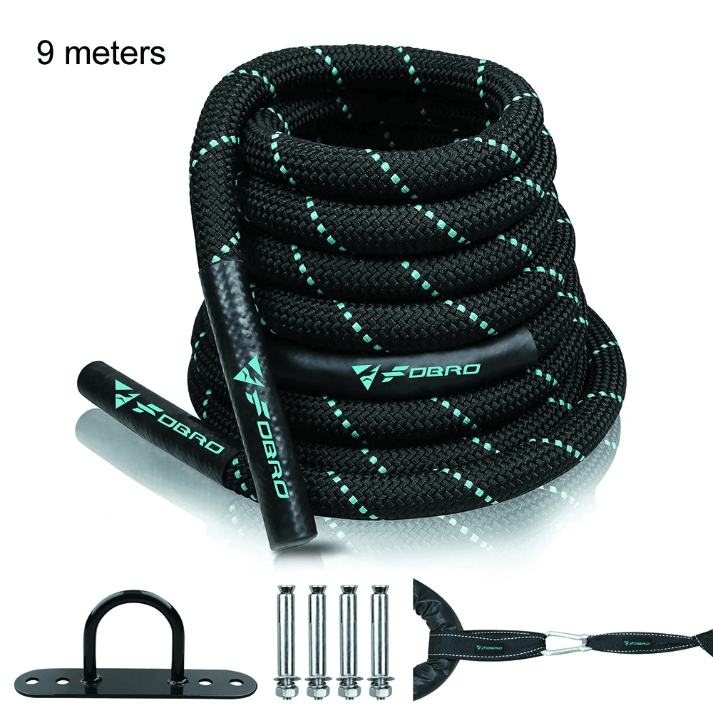 Weighted Battle Jump Rope for Cardio Training - SF3494, heavy braided rope for endurance workouts and building upper body strength.