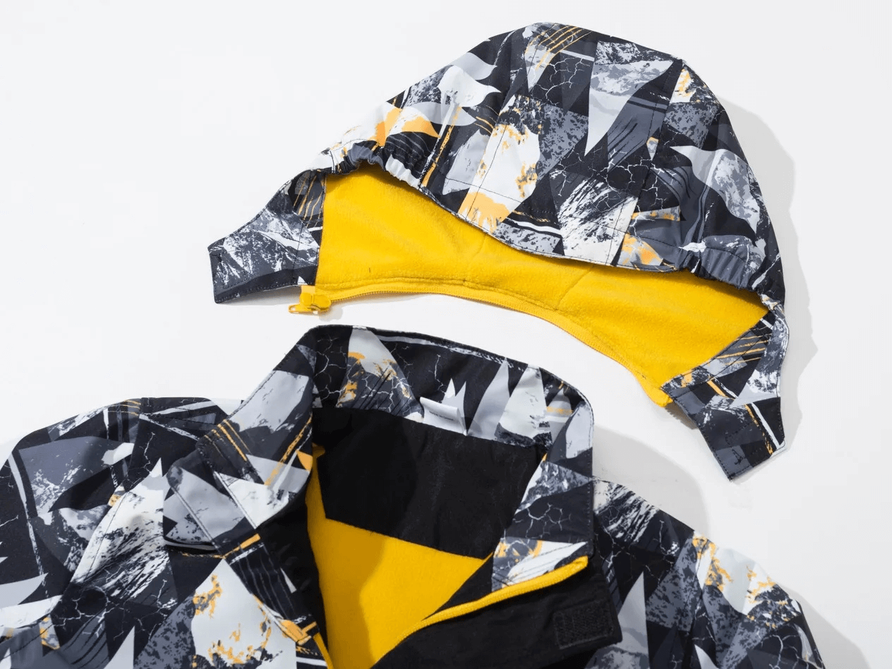 Windbreaker Jacket with Hood and Fleece Lining - SF3614