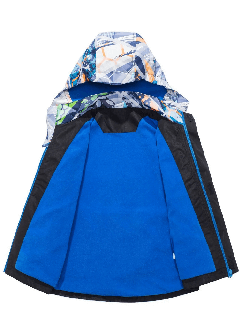 Windbreaker Jacket with Hood and Fleece Lining - SF3614