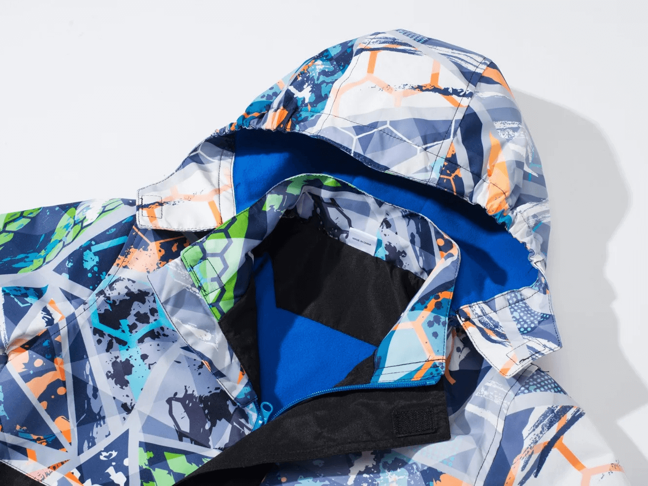 Windbreaker Jacket with Hood and Fleece Lining - SF3614