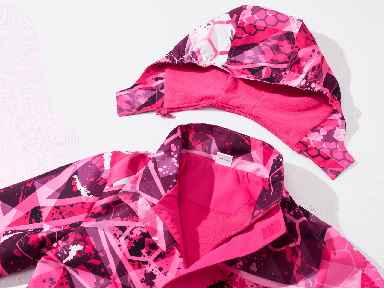 Windbreaker Jacket with Hood and Fleece Lining - SF3614