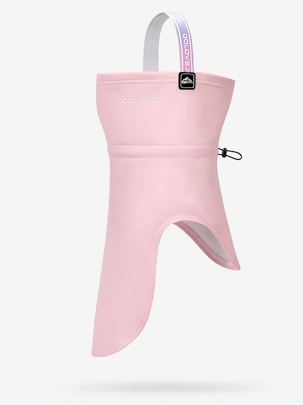 Pink windproof cycling and ski mask with neck cover SF2497, ideal for outdoor warmth and protection during winter activities.