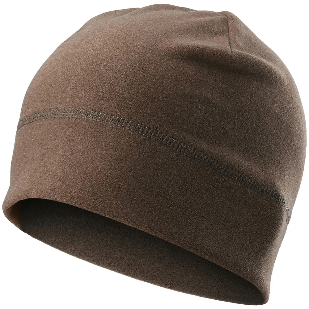 Windproof fleece beanie for cycling, tennis, fitness, made of 95% polyester and 5% spandex, fits 54-60cm head circumference.