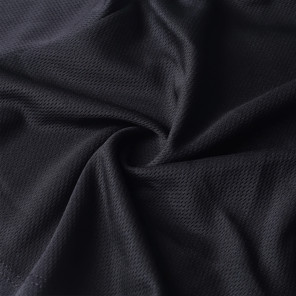 Close-up of breathable, hypo-allergenic fabric of windproof full face balaclava ski mask, showing texture and stretchability.