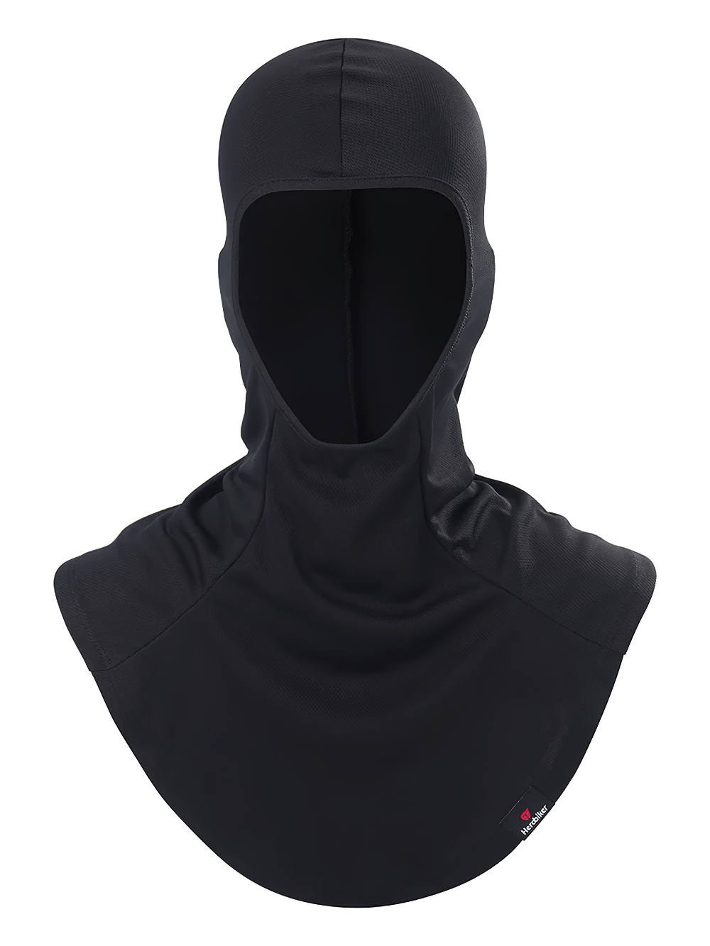 Windproof full face balaclava ski mask SF2496, breathable motorcycle and ski gear, black, offering dust and UV protection.