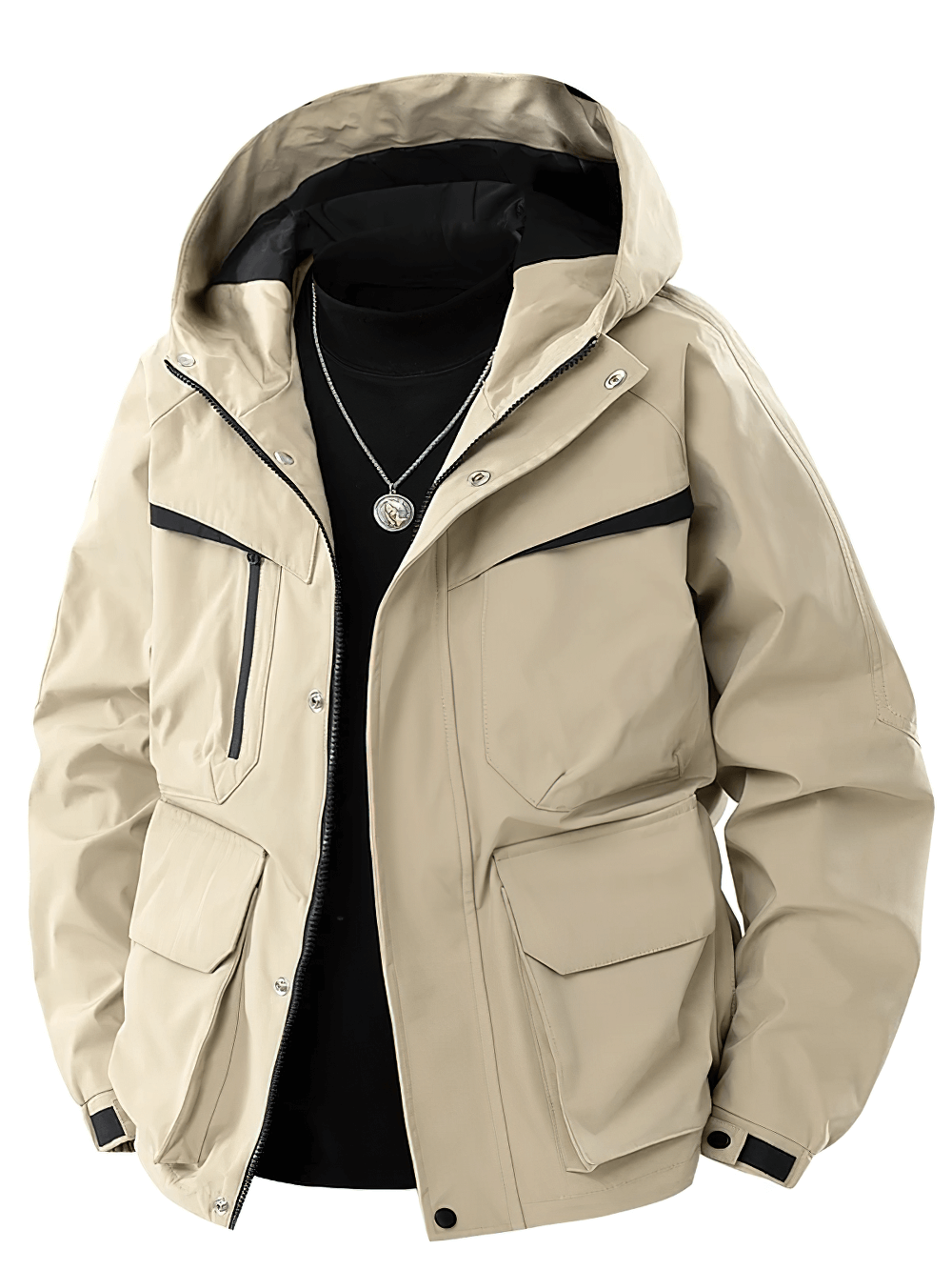 Veste Imperméable Femme Capuche - Poncho Pluie Léger Respirant, Zip & Poches, Randonnée, Camping, Cyclisme