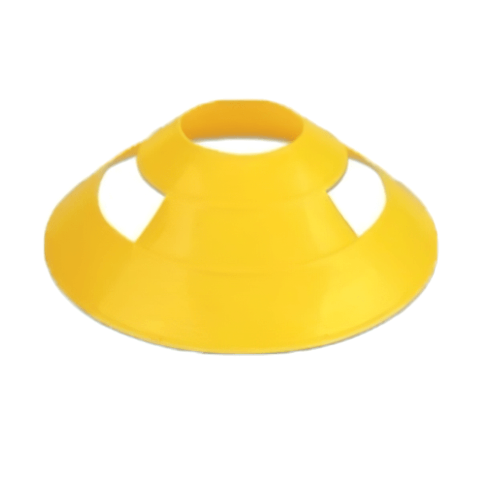 Yellow windproof soccer training cone for agility drills, part of the SF3189 set, designed for stability and easy transport.