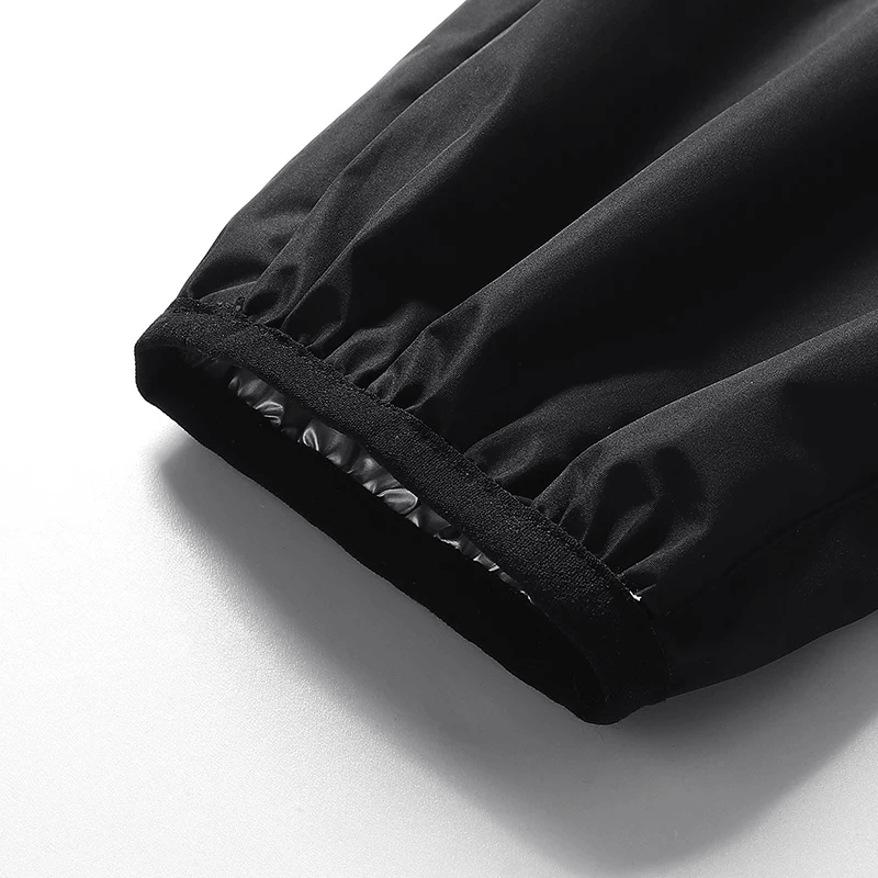 Close-up of black cuff on women's quick-dry fitness tracksuit SF2044, showcasing durable elastic detail for a snug fit during workouts.