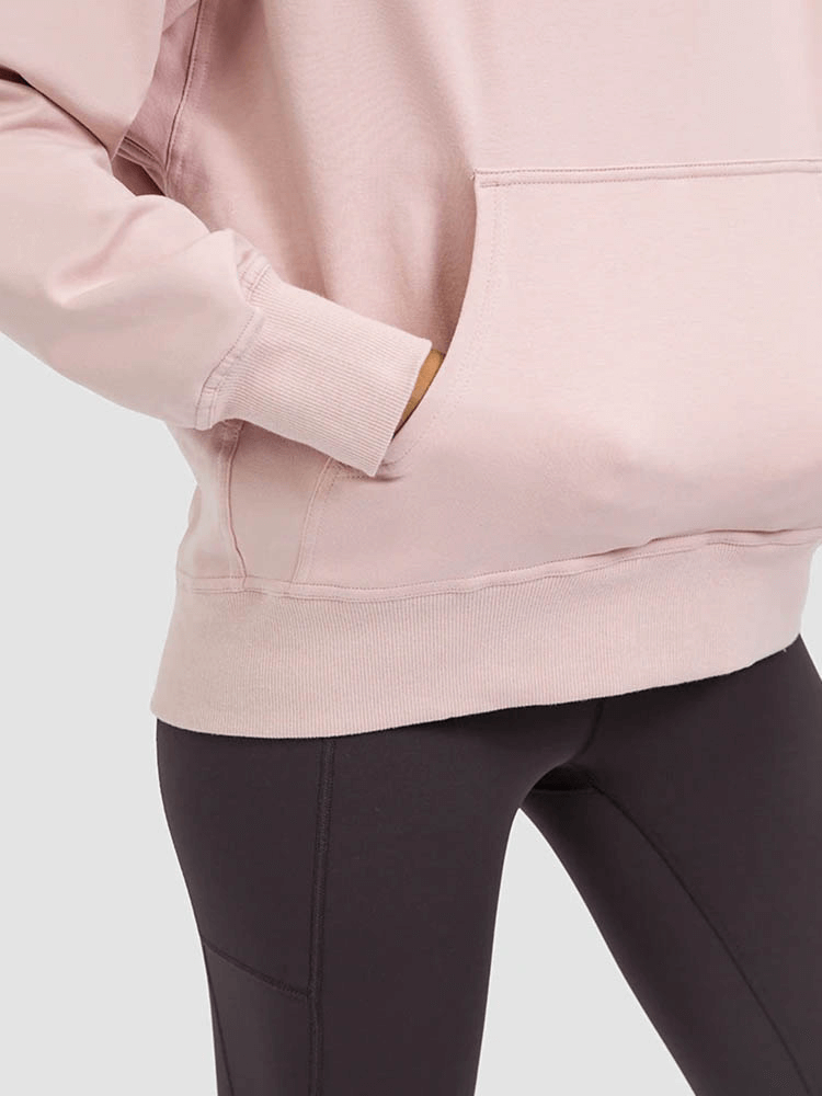 Damen-Kapuzenpullover mit Fledermausärmeln / lockere, einfarbige Oberbekleidung zum Laufen – SF0075