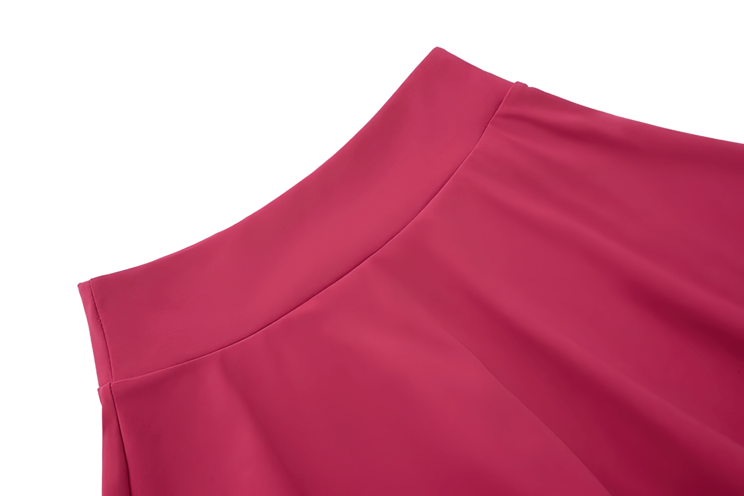 Alt Tag: Women's Breathable Tennis Skirt with Pocket - SF4443 in magenta, close-up of waistband and smooth breathable fabric