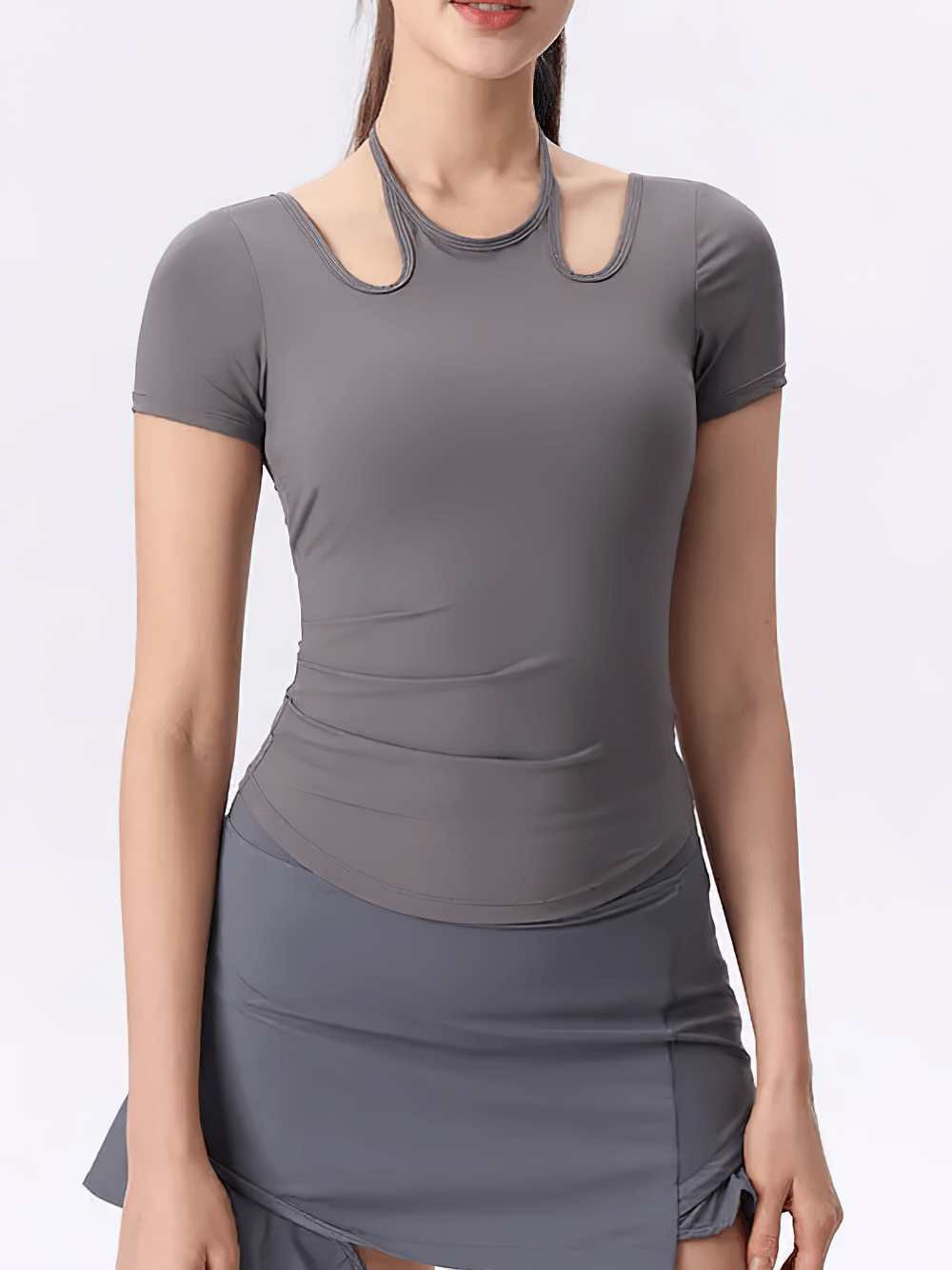 Women's Cross-Back Athletic Yoga T-Shirt - SF2108