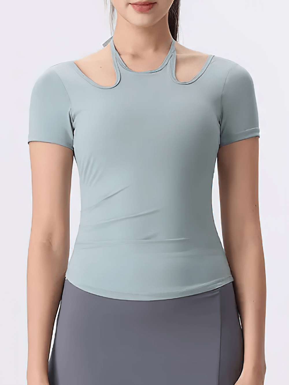 Women's Cross-Back Athletic Yoga T-Shirt - SF2108