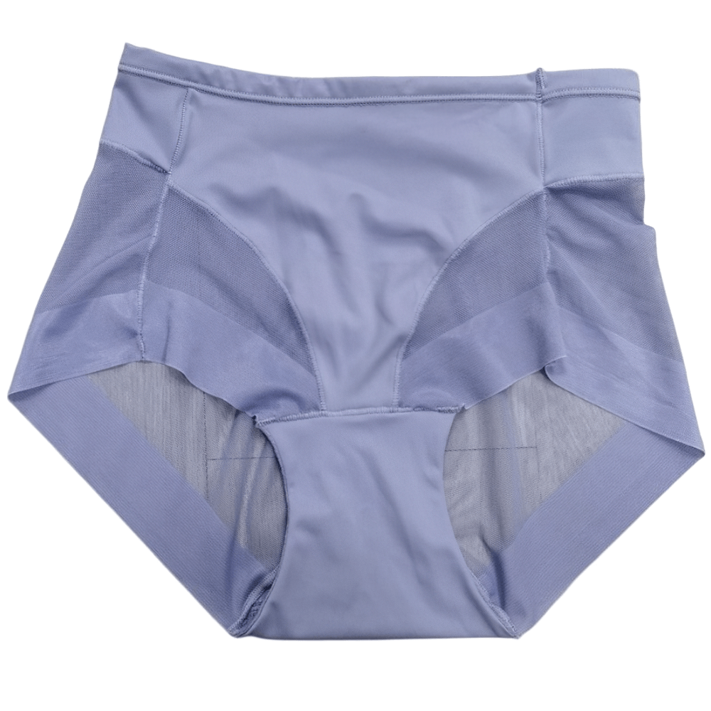 Women's high rise shapewear briefs with mesh panel, offering tummy control and butt lifting in a stylish lavender design - SF2510