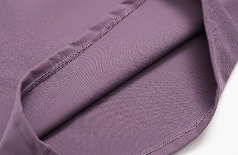 Alt Tag: Women's High-Waisted Flared Yoga Pants - SF4287 close-up of seamless stretch fabric and stitching, high-waisted flared yoga pants