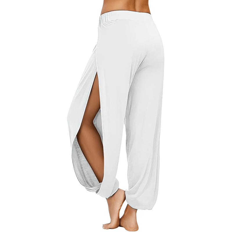 Pantalon de survêtement ample pour femme avec taille élastique et fentes latérales - SPF1458 