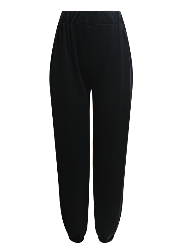 Women's Loose Sweatpants with Elastic Waist and Side Splits - SF1458