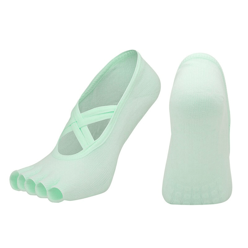 Chaussettes de yoga antidérapantes et respirantes à cinq orteils pour femmes - SPF1434 