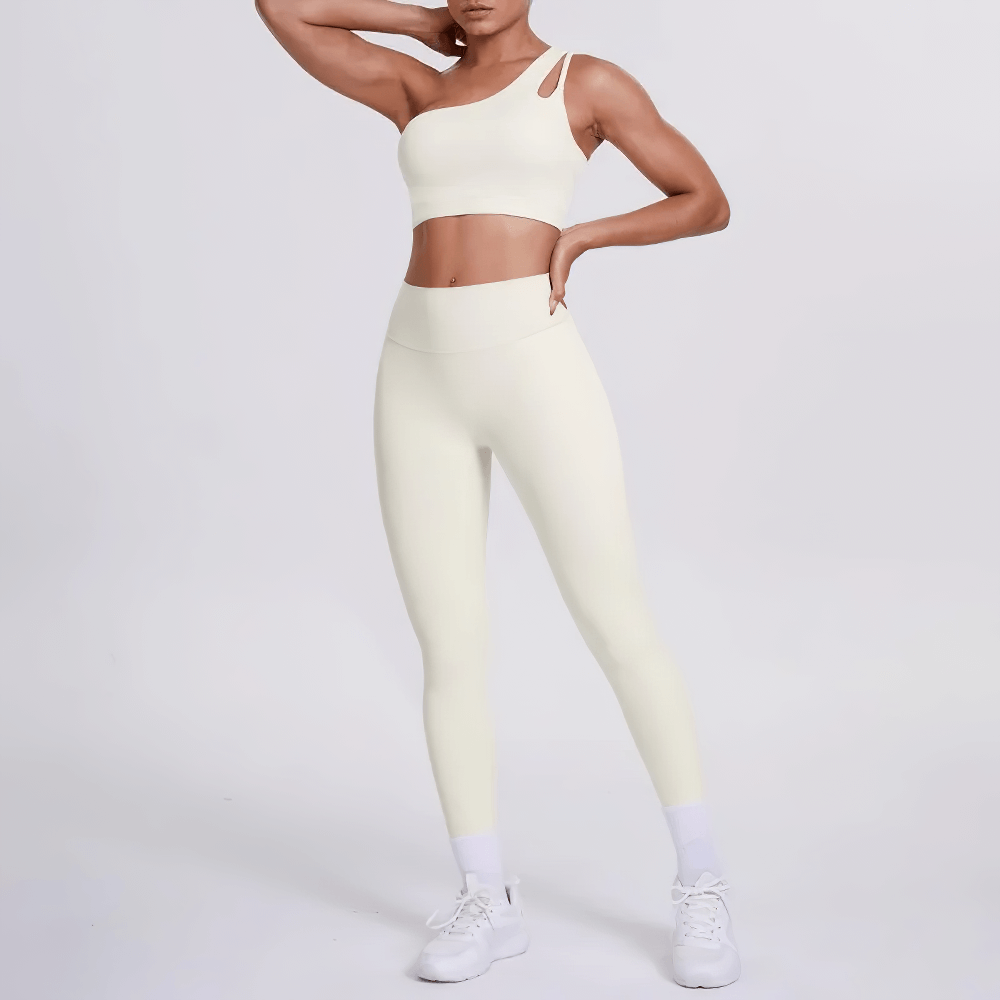 Women's One-Shoulder Bra and High-Waist Leggings - SF4379