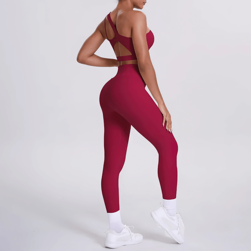 Women's One-Shoulder Bra and High-Waist Leggings - SF4379