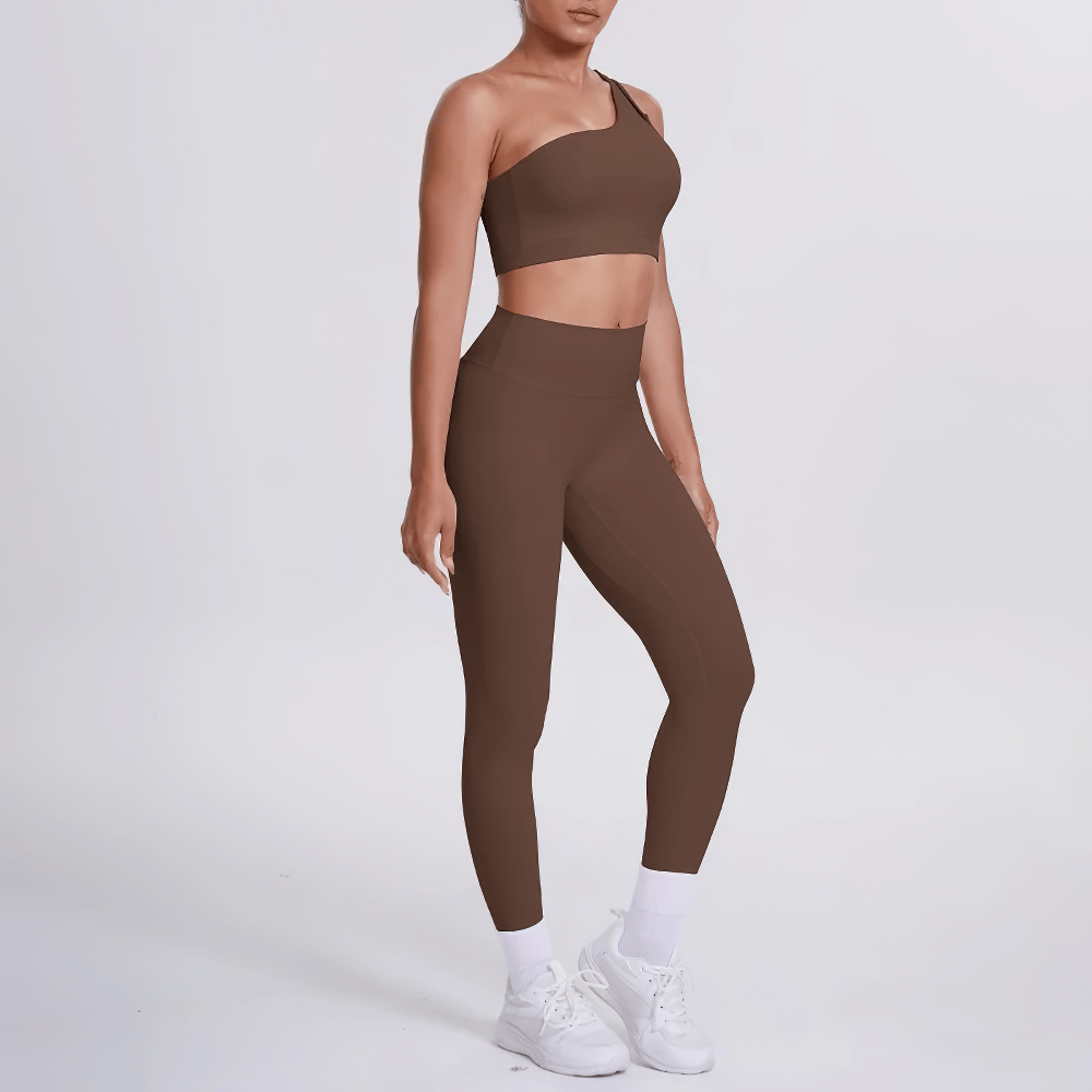 Women's One-Shoulder Bra and High-Waist Leggings - SF4379
