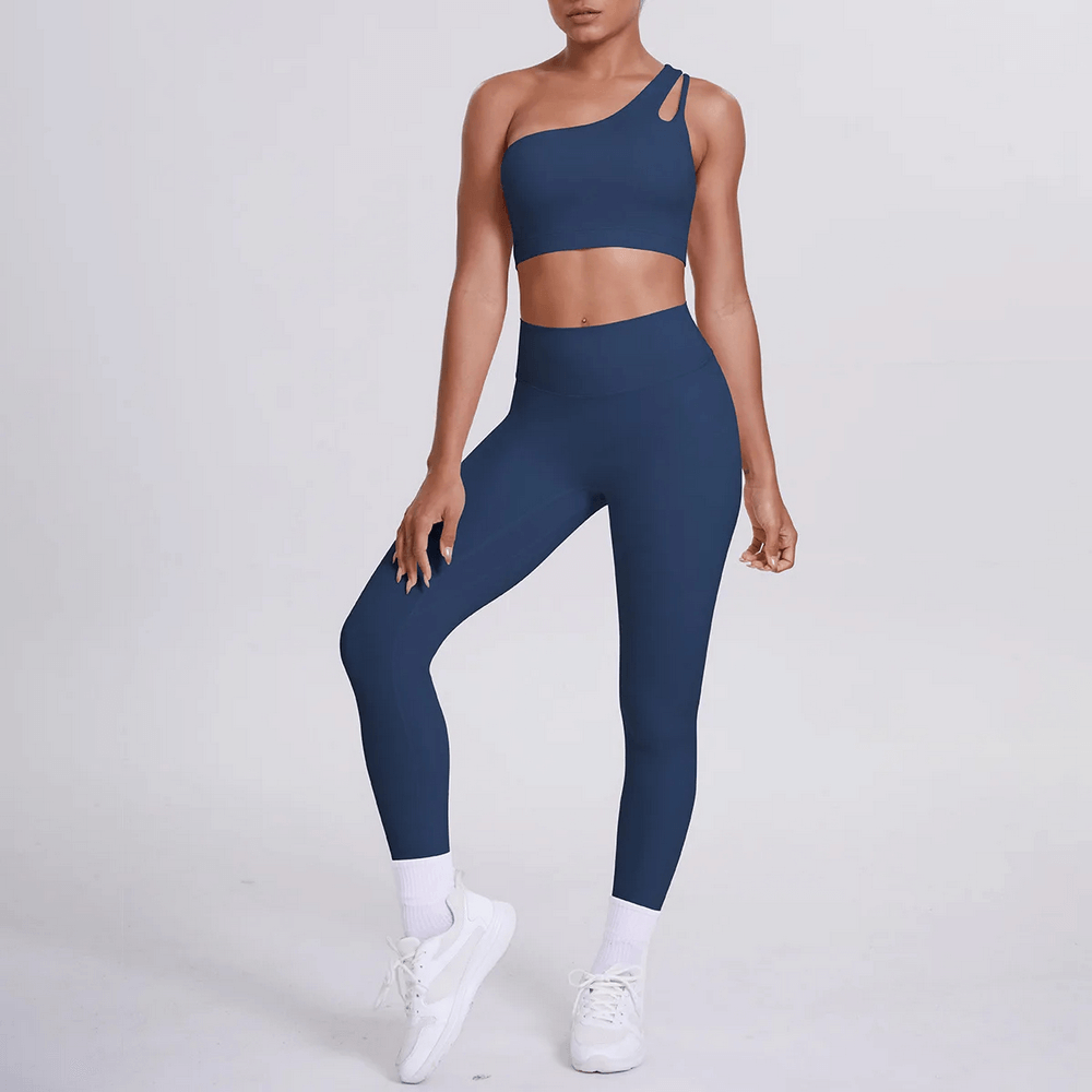 Women's One-Shoulder Bra and High-Waist Leggings - SF4379