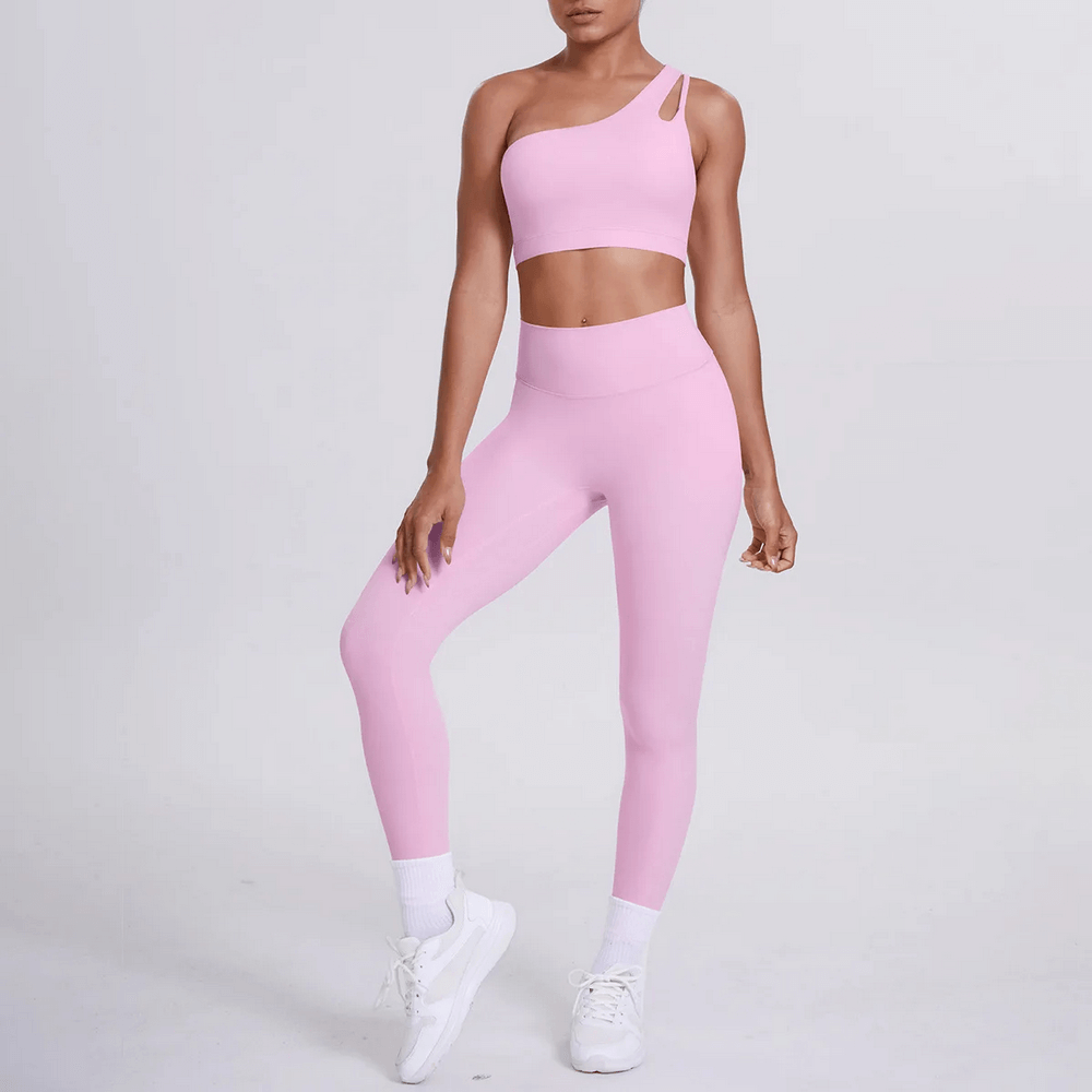 Women's One-Shoulder Bra and High-Waist Leggings - SF4379
