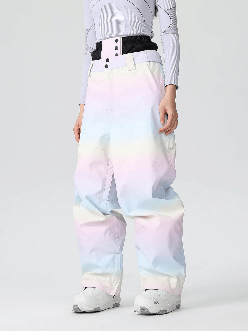 Women's Pastel Snowboard Outfit for Trendy Slopes - SF2470