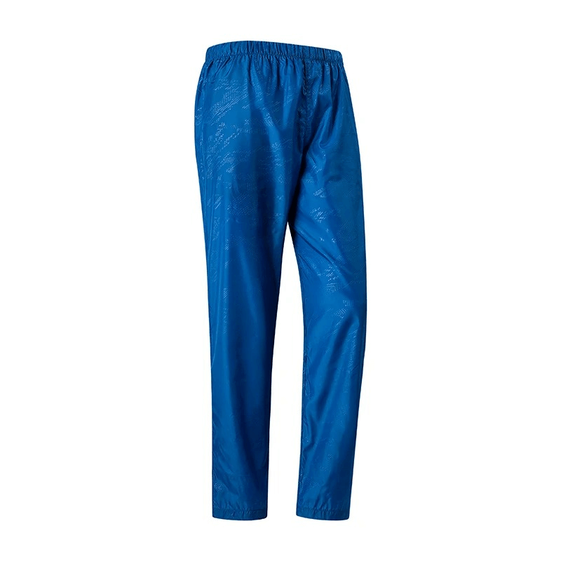 Blue women's polyester track pants with elastic waist, perfect for hiking and camping. Waterproof, quick-drying, and breathable design.