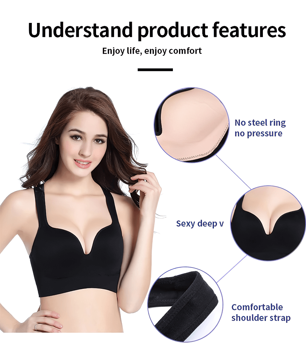 Women's Push-Up Sports Bra with Padded Cups - SF4037 showcasing seamless design and padded support for daily wear and yoga.