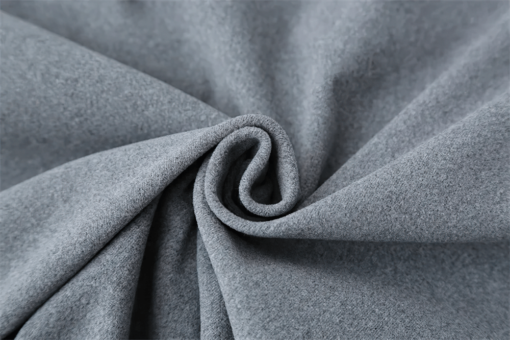 Alt Tag: Women's Quarter Zip Hooded Sport Hoodie - SF4536 grey fabric close-up, soft polyester-cotton medium-stretch hoodie material swirl