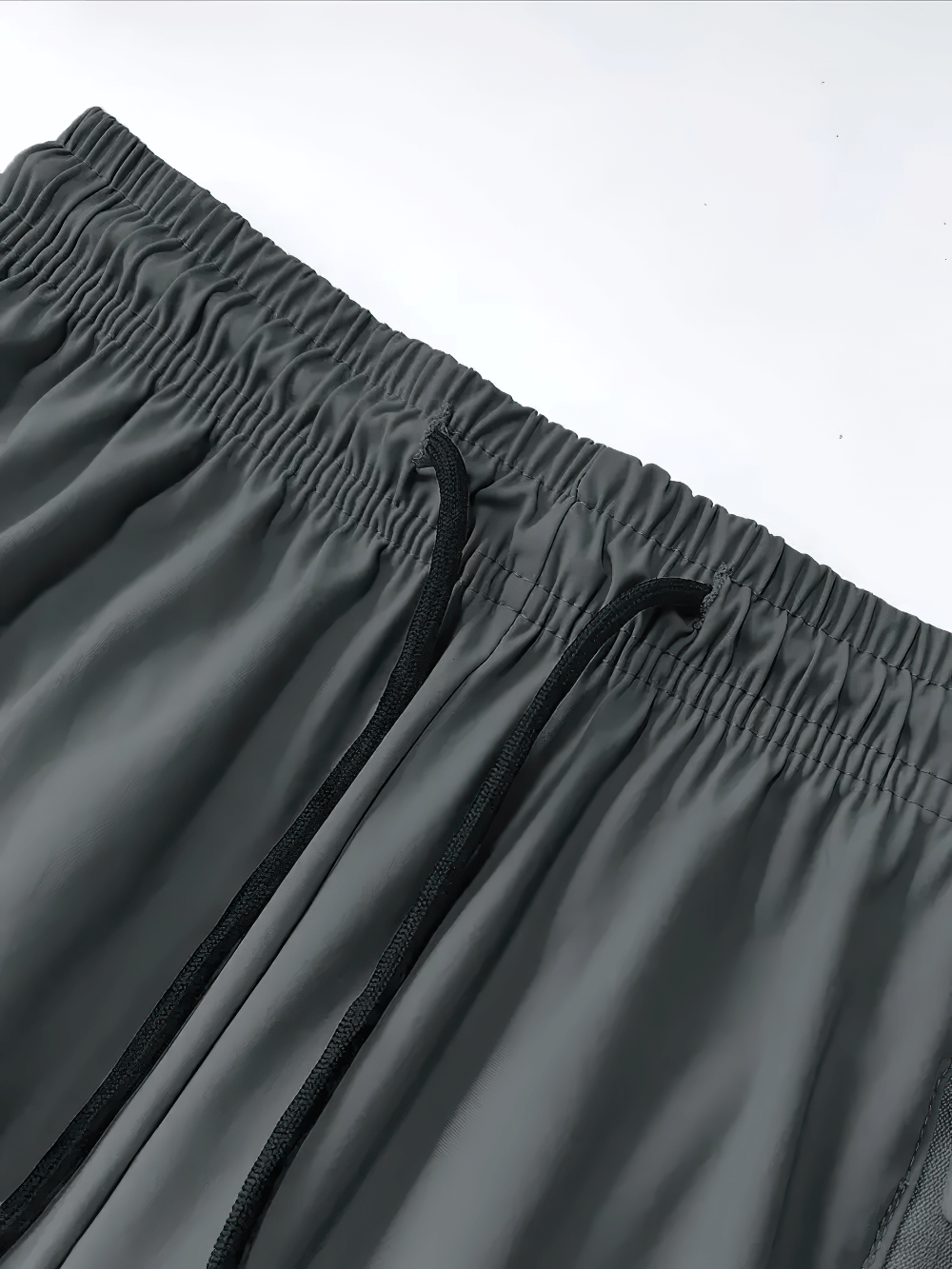 Women's Quick-Dry Ankle Pants with Zip Pockets - SF4404 elastic drawstring waistband close-up, sleek quick-dry fabric