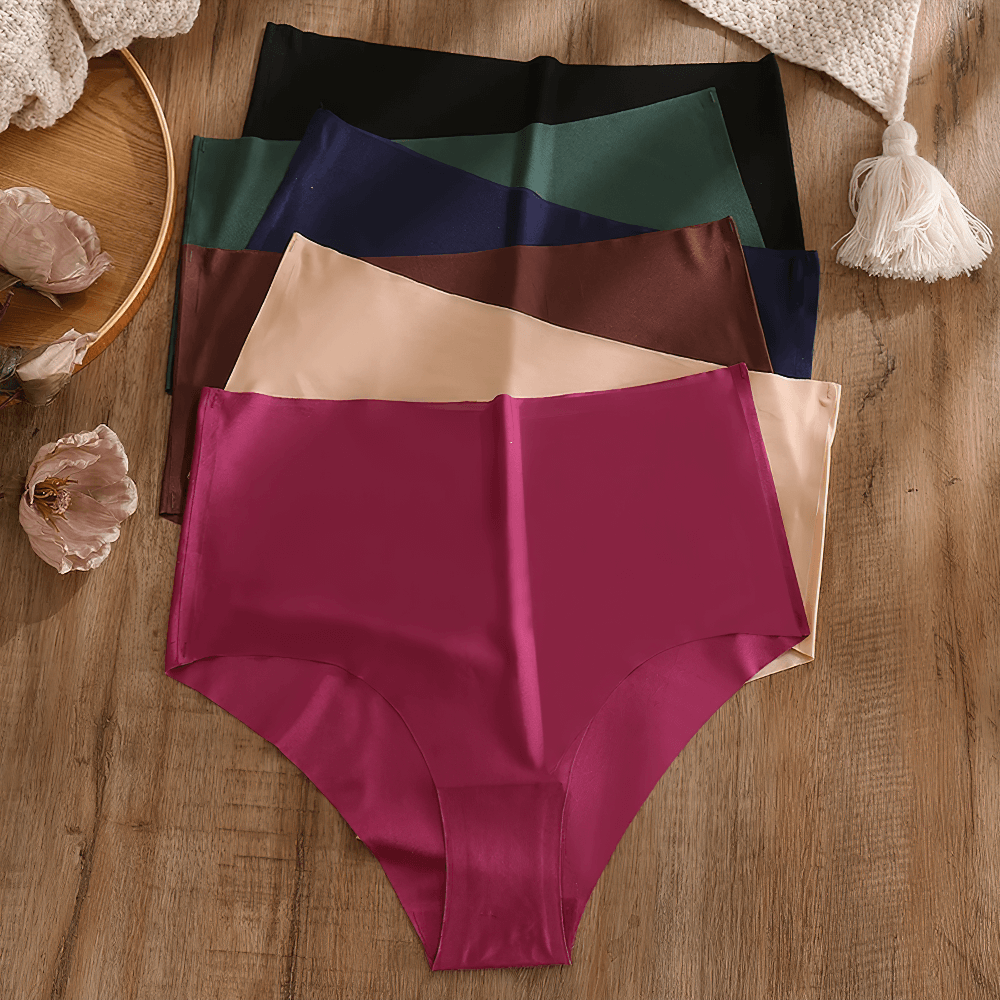 Women's Seamless Satin High Waist Panties - SF2504