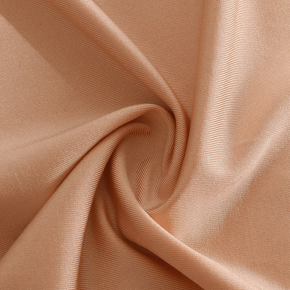 Close-up of soft, breathable satin fabric in warm beige tones, showcasing the texture of Women's Seamless Satin High Waist Panties.
