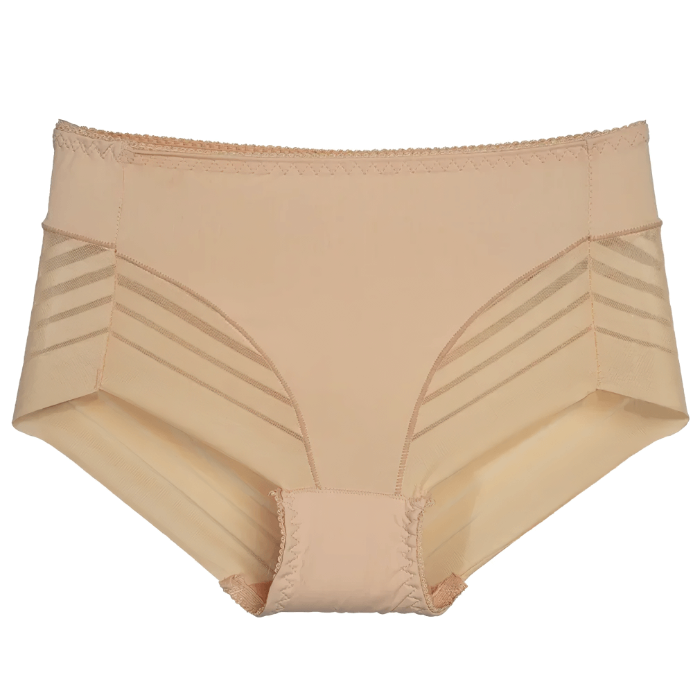 Women's sheer stripe high-waist panties SF2512 with seamless mesh design for a sleek silhouette. Ideal for daily wear or special occasions.