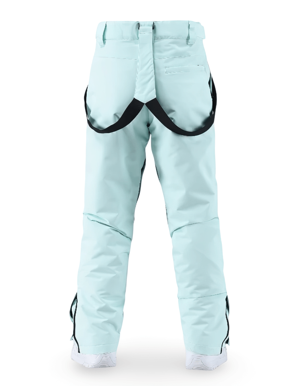 Back view of Women's Snowboard Pants with Waist Guard Straps - SF4263 featuring high waist and adjustable straps for skiing