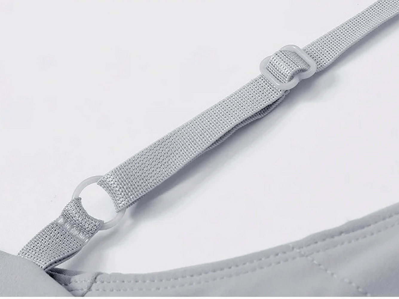 Close-up of adjustable strap on Women's Spandex Workout Two-Piece Set SF2120 top, showcasing durable and breathable spandex material.