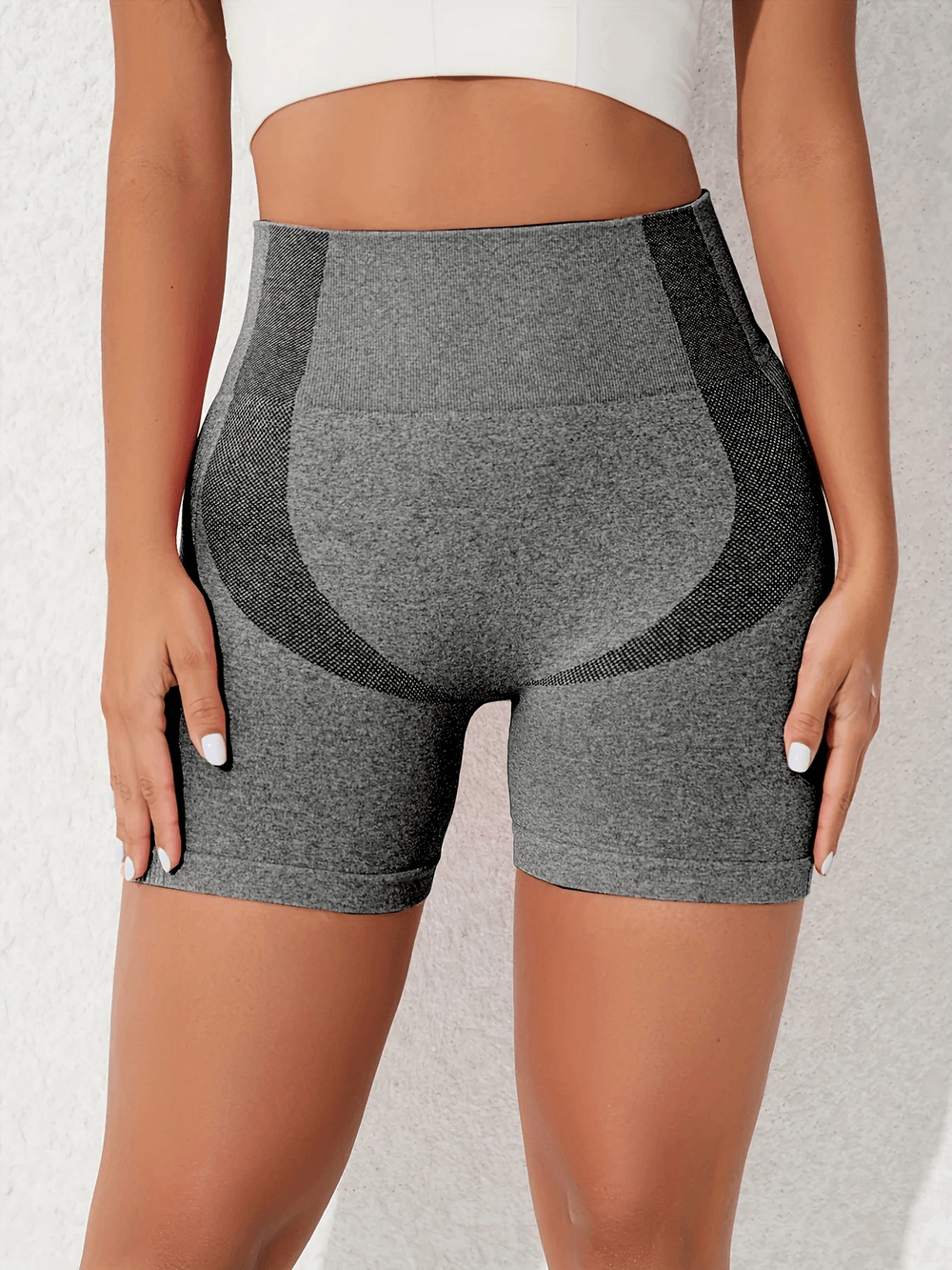 Women's Sports Shorts for Fitness and Butt Lift - SF4151 showcasing seamless high-waisted design, perfect for yoga and workout sessions.