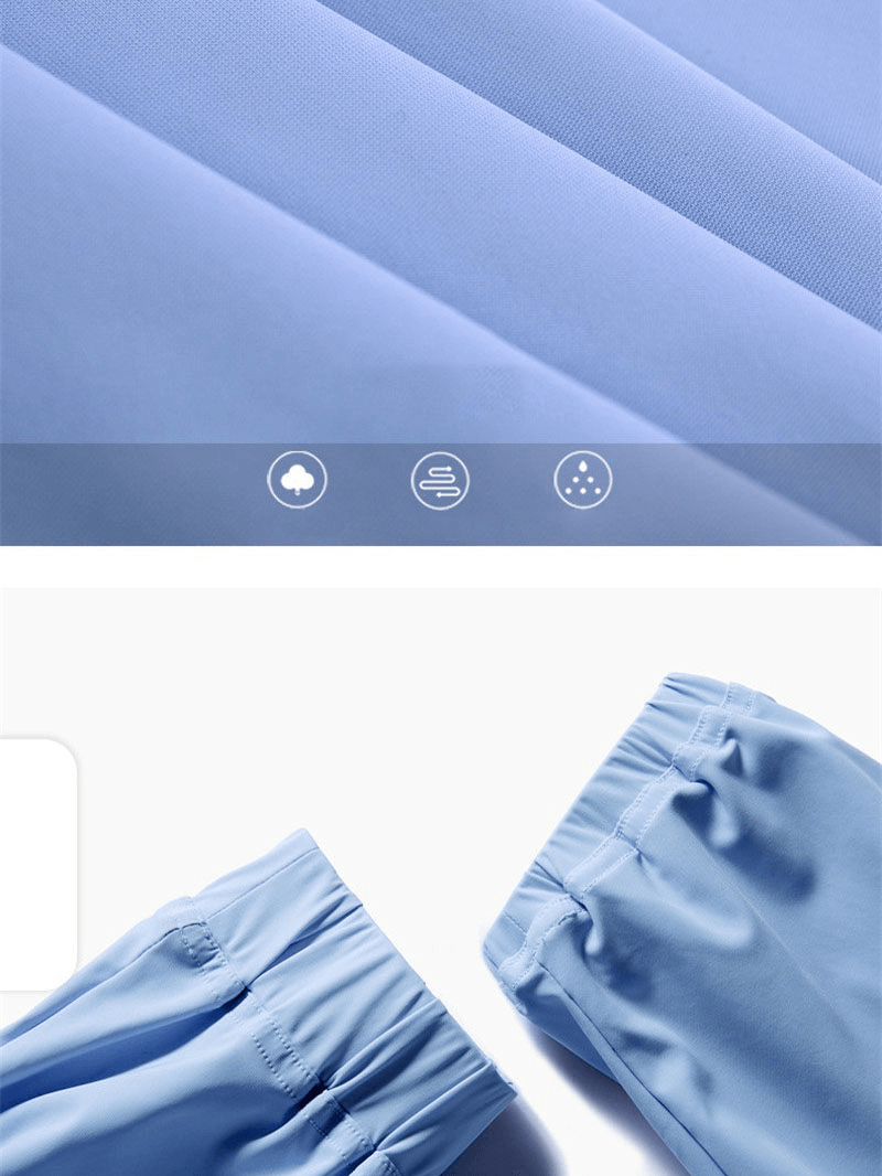 Close-up of breathable nylon-spandex fabric in blue for women's casual sports jacket, featuring stand collar and elastic cuffs.