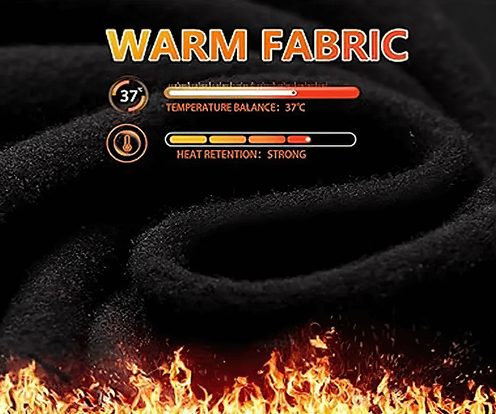 Women's Warm Black Flare Pants with Elastic Waist - SF4273